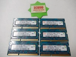 Hynix 6GB (6x1GB) 2Rx16 PC3-8500S DDR3 HMT112S6AFR6C Laptop Memory RAM - Picture 1 of 3