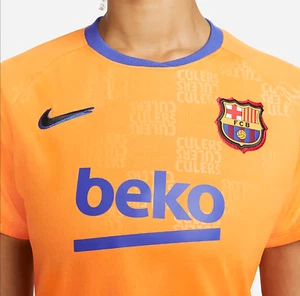 Nike FC Barcelona Dri-FIT Pre-Match Soccer Women Jersey Orange DH7734 837 Small - Picture 1 of 5