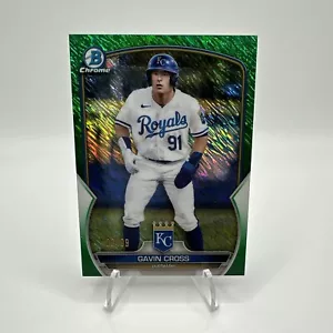 2023 Bowman Cromato Gavin Cross 3/99 BCP-109 Verde Luccichio Parallelo SP - Foto 1 di 2