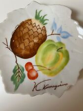 Vintage Hadson Japanese Hand Painted Artist Signed Trinket Dish Plate Rare Find