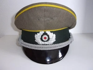 Schirmmütze Offizier Funkertruppe um 1942 Wehrmacht ohne Adler Original - Bild 1 von 13