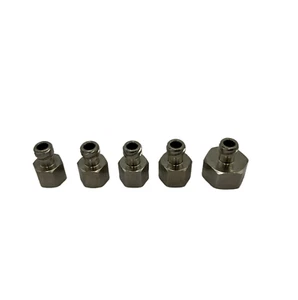 5PCS Metal Female Luer Lock Connector to Female Thread M5,M6,M8,BSPP 1/8", 1/4" - Picture 1 of 8