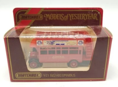 Matchbox Models of Yesteryear 1922 AEC OMNIBUS Y-23 Double Decker In Box 1984 - Image 1 of 4