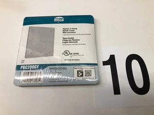 (10) CUBIERTAS DE PLÁSTICO IMPERMEABLES EN BLANCO HUBBELL 2 BANDAS PARA LUGARES HÚMEDOS PBC200GY - Imagen 1 de 3