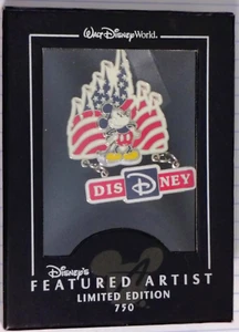 ✨ Disney LE 750 Mickey Pin – Patriotic Art by Tim Whalen – WDW Exclusive 🏰 - Picture 1 of 4