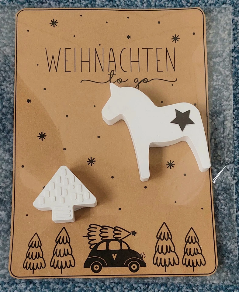 Weihnachtsset Weihnachtsdeko - Weihnachten to go - Pferd - Tannenbaum - - Bild 1 von 1