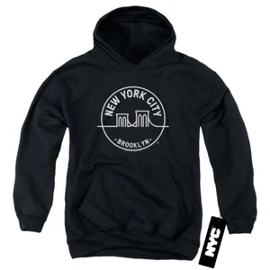NYC Kids Hoodie New York City Brooklyn Black Hoody - Picture 1 of 2