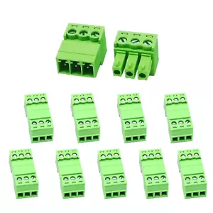10 Set 3 Pin 3.81Mm Pitch Screw Terminal Block Connectors for 28-16AWG - Picture 1 of 12