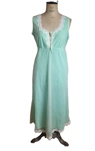 Chemise de nuit Nuisette nylon Vintage 60 nylon nightwear T.44 sz L/XL - Imagen 1 de 9