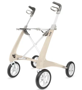 byACRE Carbon Ultralight Rollator Walker with Organizer Bag, S/M, Oyster White - Picture 1 of 23