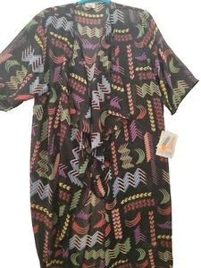 LuLaRoe Shirley Pullover Damen Medium schwarz Cardigan vorne offen Kimono drapierter Ausschnitt - Bild 1 von 5