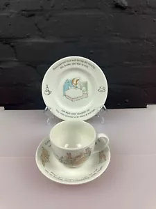 Wedgwood Beatrix Potter Peter Rabbit Tea Cup Saucer and Side Plate Set - Picture 1 of 8