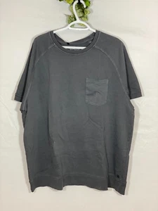 Men's VRST Washed Twill Terry Short Sleeve Crew neck Pullover Black 2XL - Picture 1 of 3