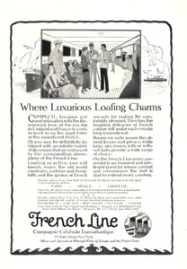 Línea francesa 1923: lujosos dijes para mocasines anuncio impreso vintage - Imagen 1 de 1