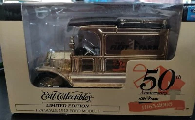 Литая под давлением банка 1913 Ford Model T Van выпуск к 50-летию ERTL золото - Изображение 1 из 2