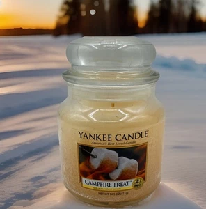 Rare Yankee Candle Campfire Treat Classic 14,5oz Jar Deerfield, MA Label Rarität - Bild 1 von 4
