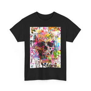 MAGLIETTA TEE TESCHIO STREET WEAR GRAFFITI ARTE DROGA MODA REGALO UOMO DONNA PUNK SHIRT - Foto 1 di 9