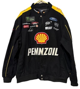 Joey Logano JH Design Black Shell-Pennzoil Twill Cotton Full-Snap Jacket Gr. 2XL - Bild 1 von 13