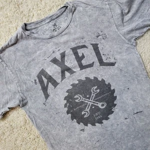 Axel Brand Men's Medium T-Shirt Marbled Grey W. Hartford Connecticut - Picture 1 of 10