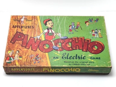 Vintage ADVENTURE OF PINOCCHIO Wiry Dan's Electric Board Game From Harett Gilmar - Image 1 of 4
