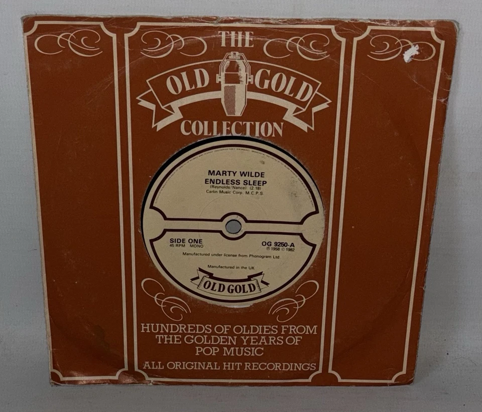 Marty Wilde - Endless Sleep - 1982 Vinyl 7" Single - Old Gold OG 9250 - Image 1 of 3
