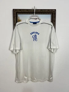 Vintage 2000's Umbro Chelsea Train Football Shirt Soccer White Jersey Size L - Picture 1 of 14