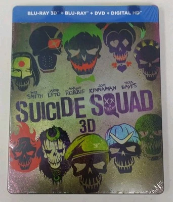 Suicide Squad Steelbook Blu-Ray 3D+ Blu-Ray + Dvd + Digital HD Foto 1 de 2