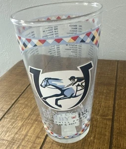 2017 Kentucky Derby Glass Justify Triple Crown Winner Horse Racing Collectible - Picture 1 of 5