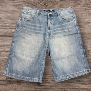 Koman Retro Jean Shorts Men’s Sz 42 Big & Tall Wide Leg Baggy Y2K Southpole Like - Picture 1 of 5