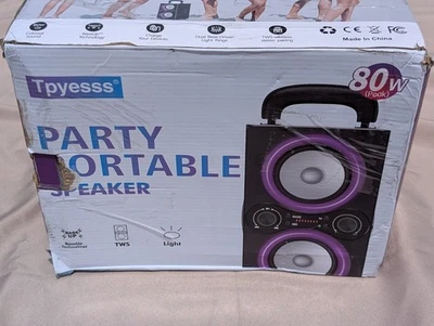 YIER Altoparlanti Bluetooth, Altoparlante Portatile Wireless TWS con Luci Scatola Aperta Nuovo  - Immagine 1 di 4