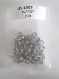 MS21208F4-10 Screw Thread Insert 1/4-28 x 1/4" Stainless Steel - Lot of 50 - Picture 1 of 3