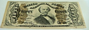 1863 50 CENT FRACTIONAL CURRENCY NOTE FR 1342 - Picture 1 of 2