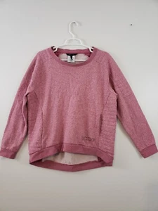 (J24) BCBGMAXAZRIA Women's Sweatshirt Size L Long Sleeve Sweater Heather Pink - Picture 1 of 10