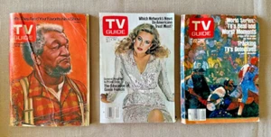 Vintage television - 3 collectable "TV Guide" magazines from USA 1976 and 1982 - Picture 1 of 4