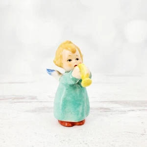Vintage Goebel Angel with Trumpet Ceramic Figurine 3" - Picture 1 of 6