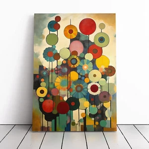 Fiori Bauhaus Vol.1 Stampa tela arte da parete incorniciata grande quadro decorazione - Foto 1 di 5