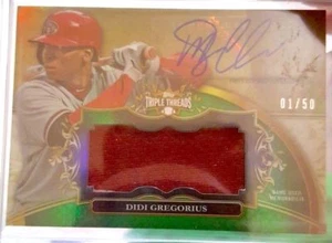 2013 Topps Triple Threads Didi Gregorius Rookie Autograph Relic AUTO 1/50! - Bild 1 von 6