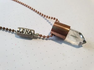 RARE HERKIMER DIAMOND QUARTZ Crystal Necklace - Copper Arthritis #04 - Picture 1 of 11