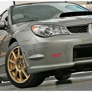 SILVER FOG LIGHTS LAMP BEZEL BUMPER COVER TRIM FIT 06-07 SUBARU IMPREZA WRX STI - Imagen 1 de 3