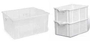3 Contenitori box cassetta sovrapponibili diamant 50x40x25 lt 40 per alimenti - Foto 1 di 1