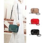 Small Stitched Flower Cross Body Shoulder Bag Woman Girl Lady Faux Leather UK