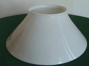 Antiguo accesorio de luz de techo colgante victoriano de 14" gasóleo tono de vidrio blanco - Imagen 1 de 7