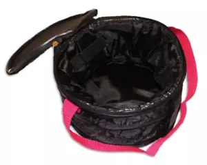 Bolsa con cremallera Tupperware para rondas Rock N Serve plegable aislada negra rosa - Imagen 1 de 2