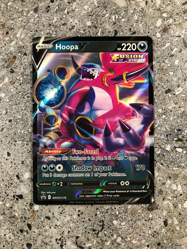 Pokemon TCG Cards Hoopa V SWSH176 Black Star Promo Holo MINT (NOT Jumbo) - Image 1 of 4