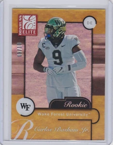 2021 Elite Carlos "Boogie" Basham 2001 Throwback ROOKIE GOLD Insert SP!🔥03/10🔥 - Picture 1 of 2