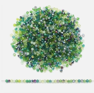 500Pcs Bicone Crystal Beads Czech Glass Faceted 2mm 3mm DIY Jewelry Making Craft - Picture 1 of 16