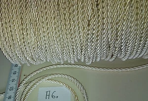 German WW2  Officers collar    silver metal braided 3mm cord  1  Meter        A6 - Bild 1 von 2