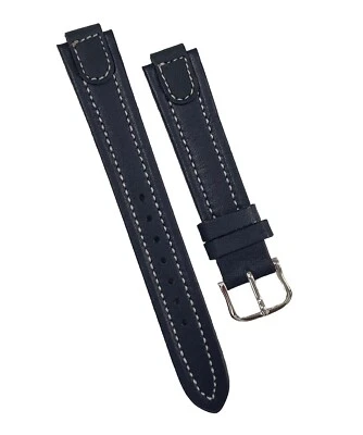 Original NOS Seiko Levante 2Y07-0A10 Navy Blue 9mm Leather Band Strap WEZ06S - Image 1 of 3