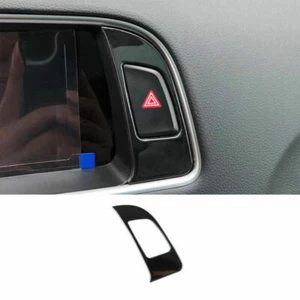 Black Titanium Console Emergency Light Button Cover Trim For Audi Q5 2009-2017 - Picture 1 of 5