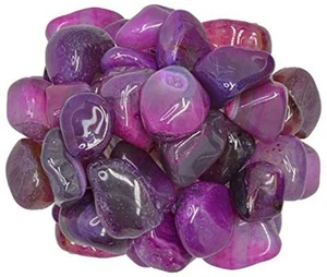 Pietre agata rosa tinte 18 libbre - grado 1 - medio - rocce Reiki Wiccan - Foto 1 di 1